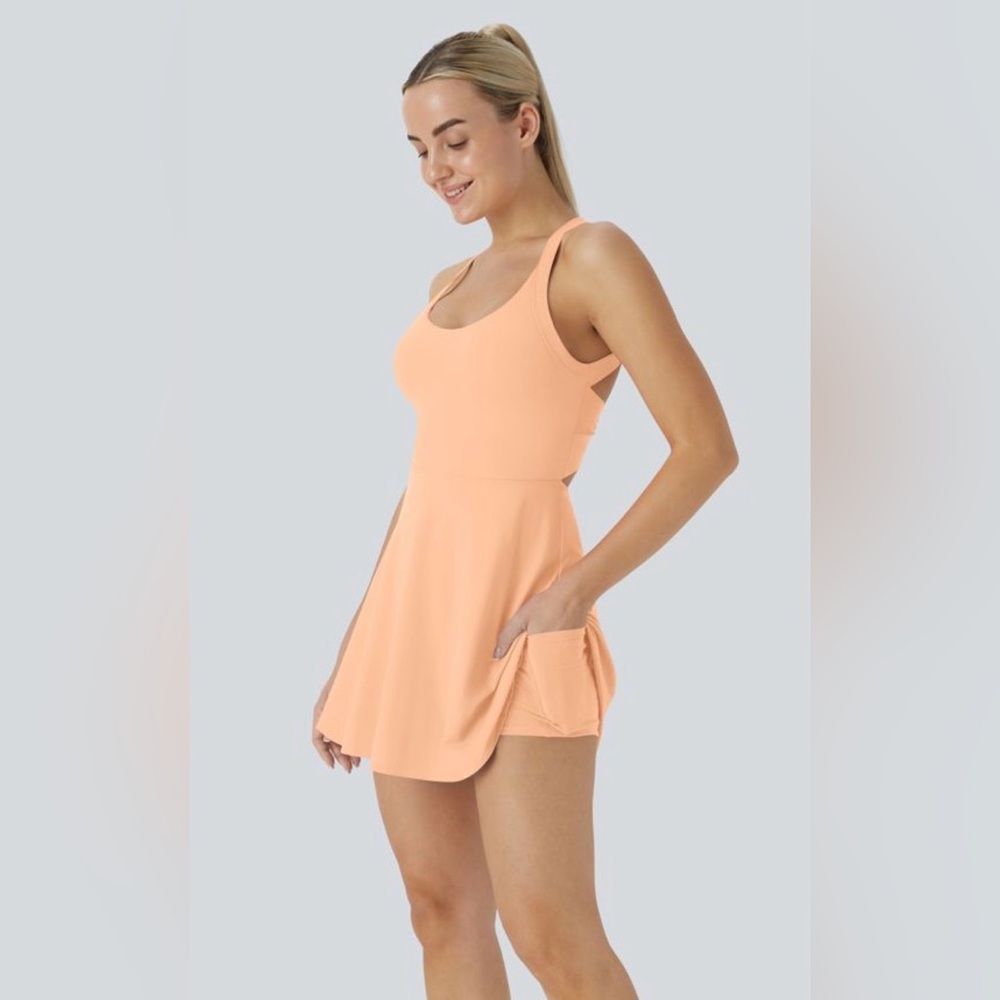 NEW Halara SoftlyZero Airy Backless Active Dress-… - image 1